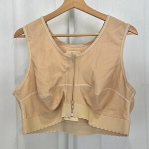 MARENA Recovery Sleeveless Compression Vest Zipper Nude Beige 4XL